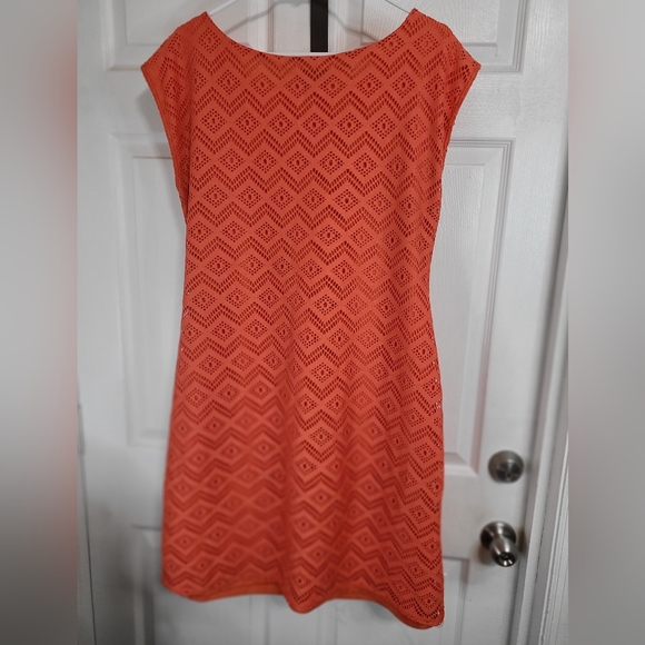 Olivia Matthew's Woman's Sleeveless Knit Dress, Size: 1X, Color: Orange - Picture 10 of 15